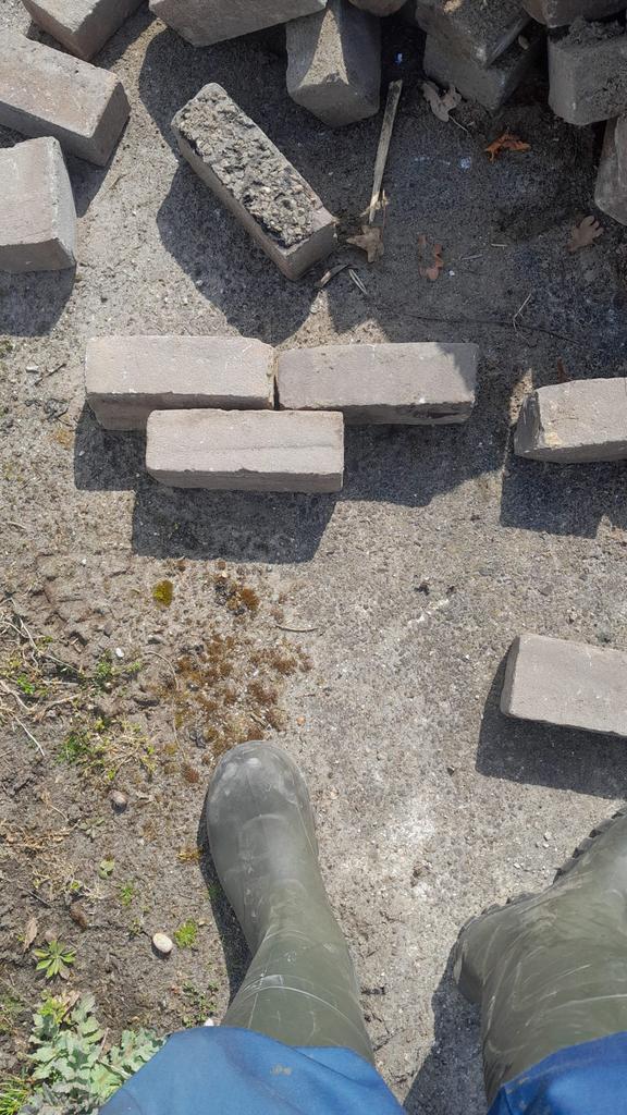 10m2 klinkers, Tuin en Terras, Ophalen, Gebruikt, Beton, Klinkers