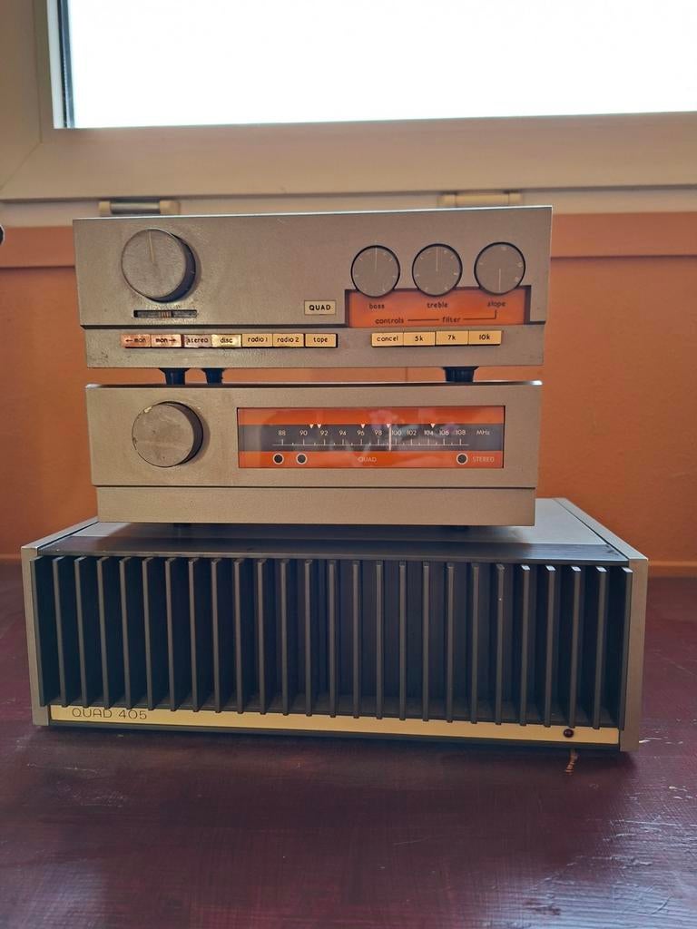 Quad installatie: Voorversterker, eindversterker en tuner, Audio, Tv en Foto, Versterkers en Receivers, Ophalen