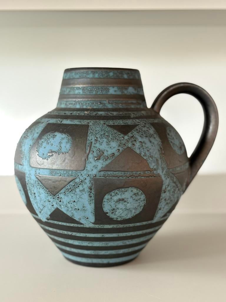 Carstens West Germany Vaas Ankara Blauw 698-23, Antiek en Kunst, Antiek | Vazen, Ophalen