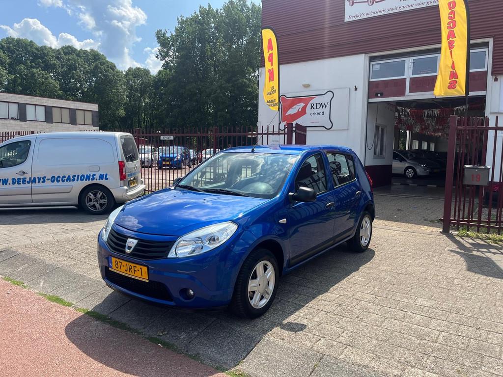 Dacia Sandero 1.2 16V 75pk Ambiance, Gebruikt, 31 €/maand, Blauw, Origineel Nederlands