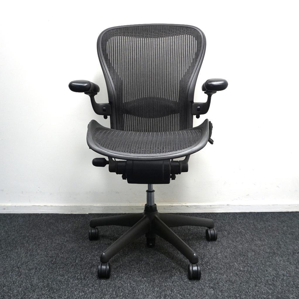 Herman Miller Aeron type C Bureaustoel|Ergonomisch|Antraciet, Gebruikt, Overige kleuren, -, -