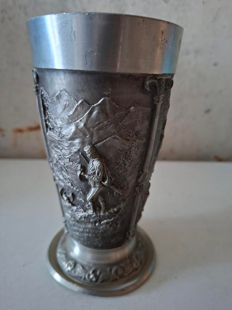 Tinnen beker, Ophalen of Verzenden