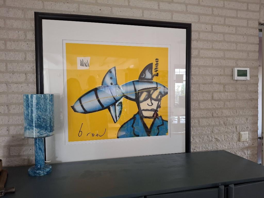 Herman brood zeefdruk van de Rocket Scientist, Ophalen