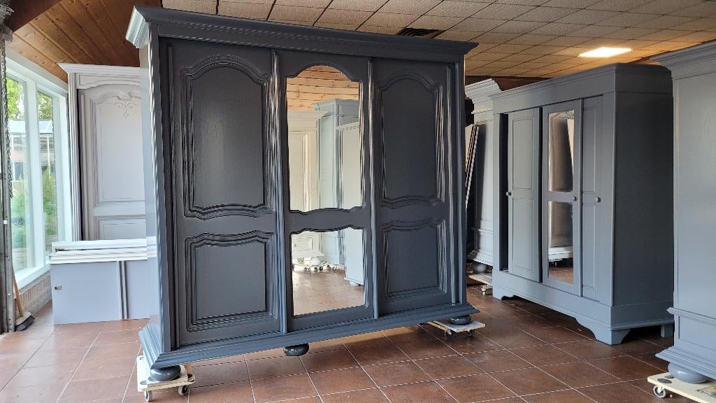 Schuifdeuren brocante kasten kledingkasten, slaapkamerkasten, Ophalen of Verzenden