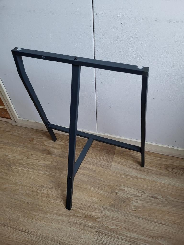 Tafelpoot/schraag  IKEA, metaal, zwart, Ophalen, 50 tot 100 cm, Rond, 50 tot 100 cm