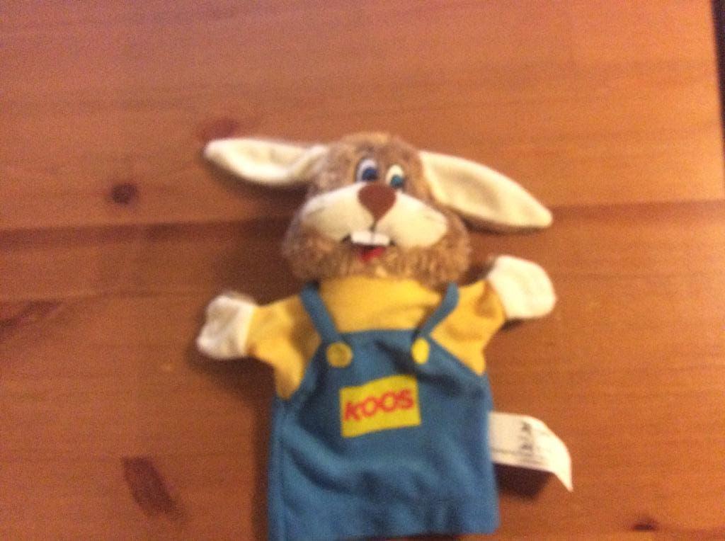 Koos Konijn handpop. Roompot mascotte, Ophalen of Verzenden, Zo goed als nieuw, Konijn