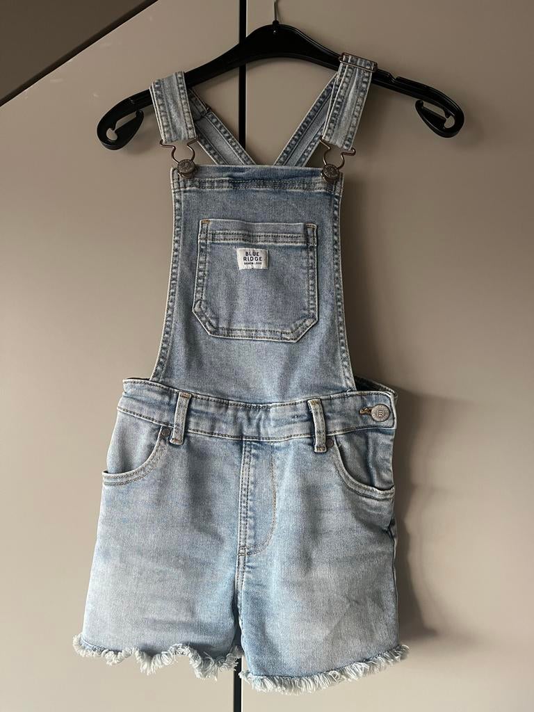 WE Denim Blue Ridge Salopette Maat 140 - Zo goed als nieuw, Ophalen of Verzenden, Zo goed als nieuw, Jongen of Meisje, Overige typen
