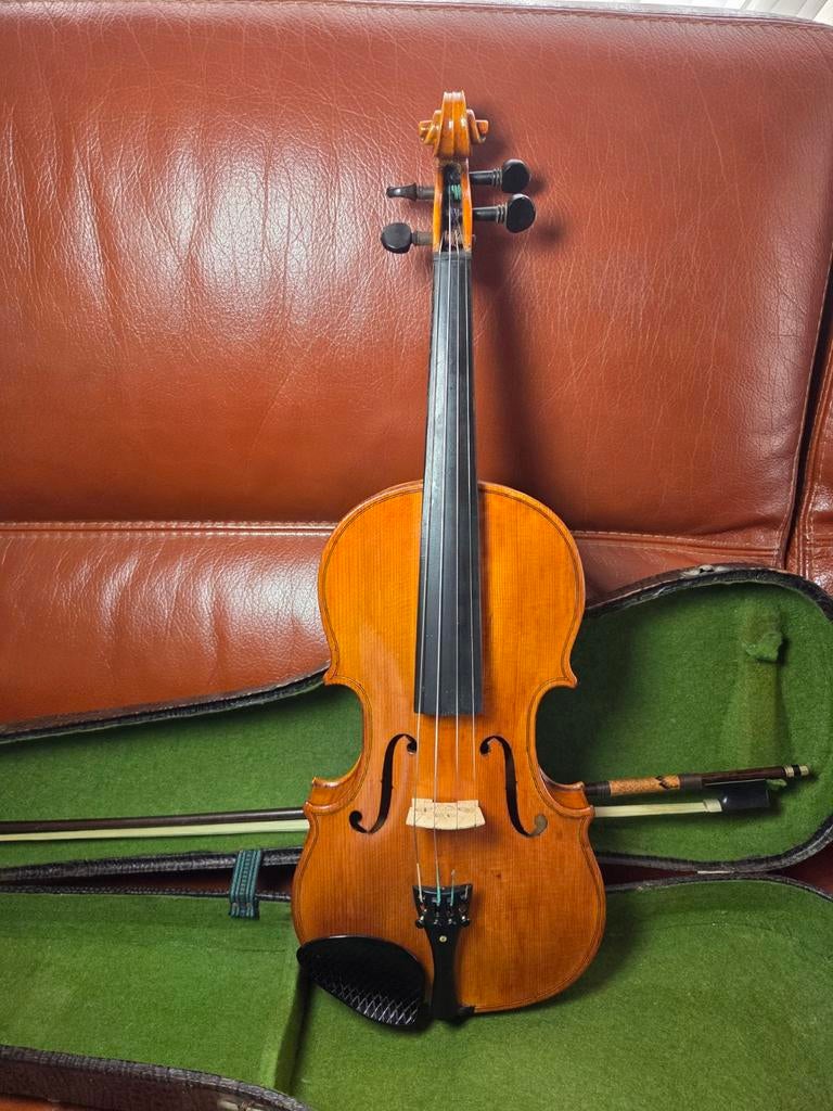 Oude Duitse viool, Ophalen of Verzenden, 4/4-viool, Viool, Met koffer