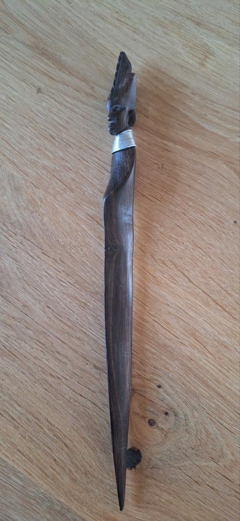 Handgesneden Afrikaanse brievenopener, Antiek en Kunst, Ophalen of Verzenden