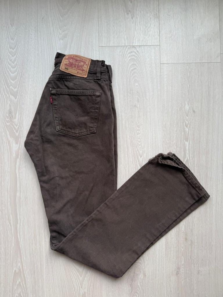 Levi's 501 Dames Bruine Spijkerbroek W28L34, Overige kleuren, ., Ophalen of Verzenden, Zo goed als nieuw