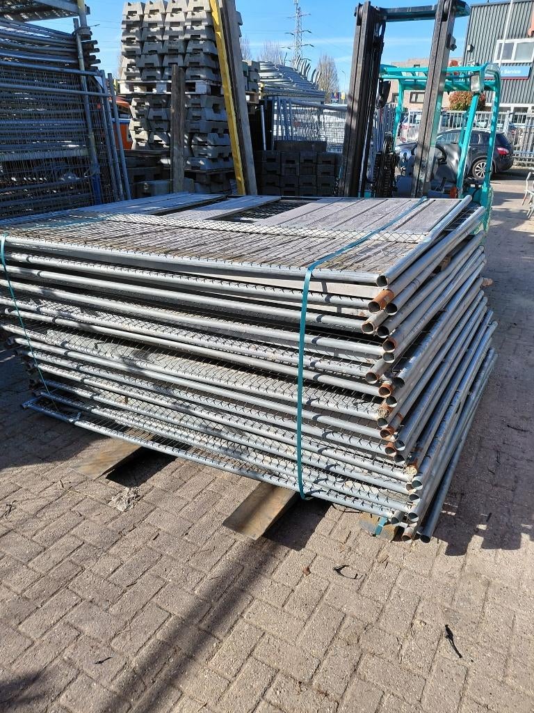 City fence/ Combi wood bouwhekken met herstelwerkzaamheden, Tuin en Terras, Ophalen, Gebruikt, IJzer