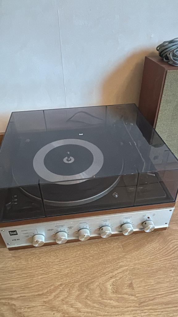 Dual MS 30 platenspeler met speakers, Audio, Tv en Foto, Platenspelers, Gebruikt, Pitch-regelaar, Ophalen of Verzenden, Platenspeler
