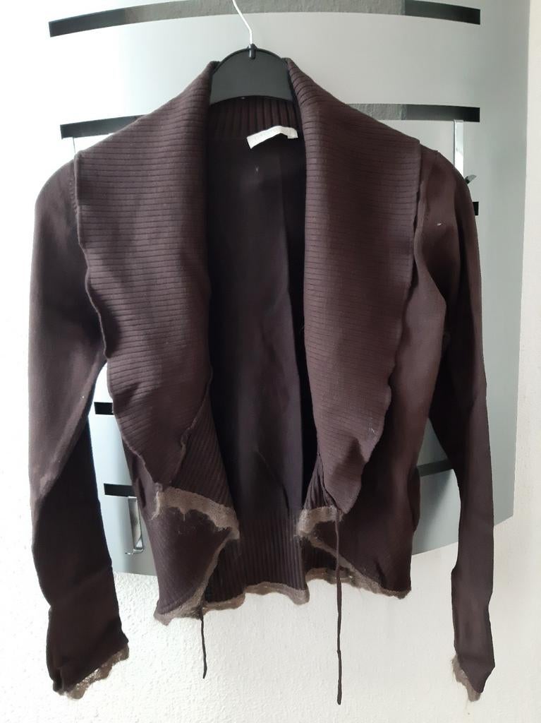 Promod Dames Vest, maat S., Maat 38/40 (M), Bruin, Gedragen, Promod