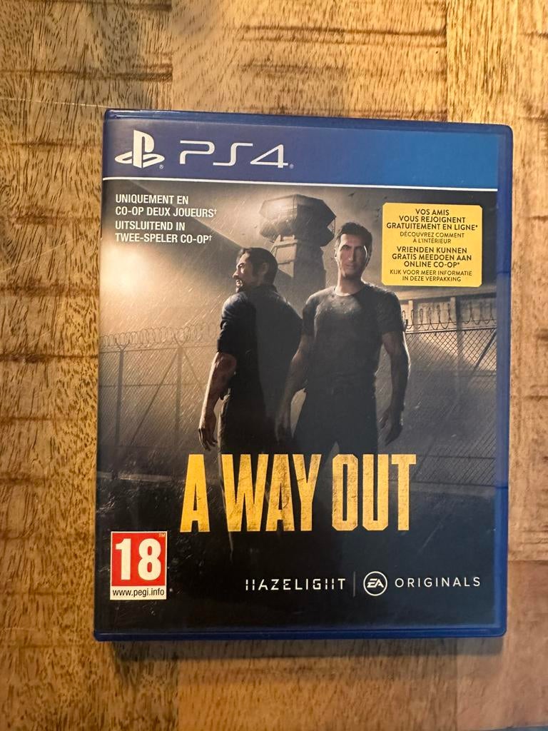 A Way Out Ps4 Zeldzaam!, Spelcomputers en Games, Games | Sony PlayStation 4, 1 speler, Ophalen of Verzenden, Zo goed als nieuw