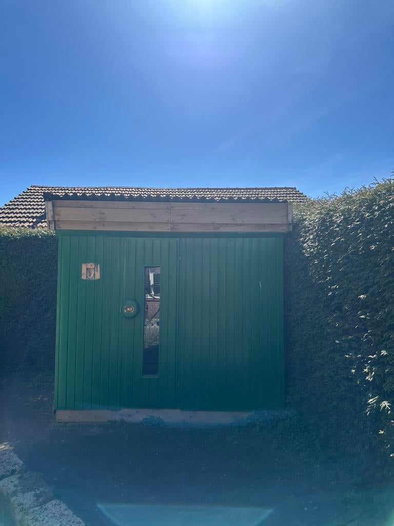 Binnen/buiten sauna  (hout), Ophalen, Zo goed als nieuw