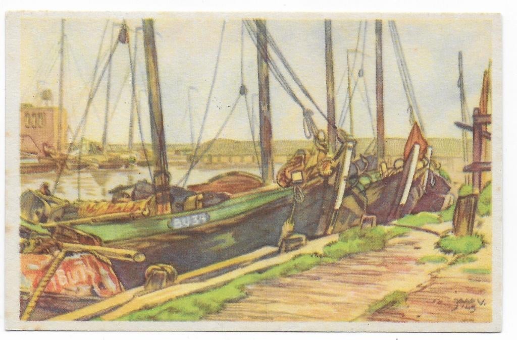 Bunschoten Spakenburg Ongelopen Ansichtkaart (B6854), Ophalen of Verzenden, 1920 tot 1940, Ongelopen