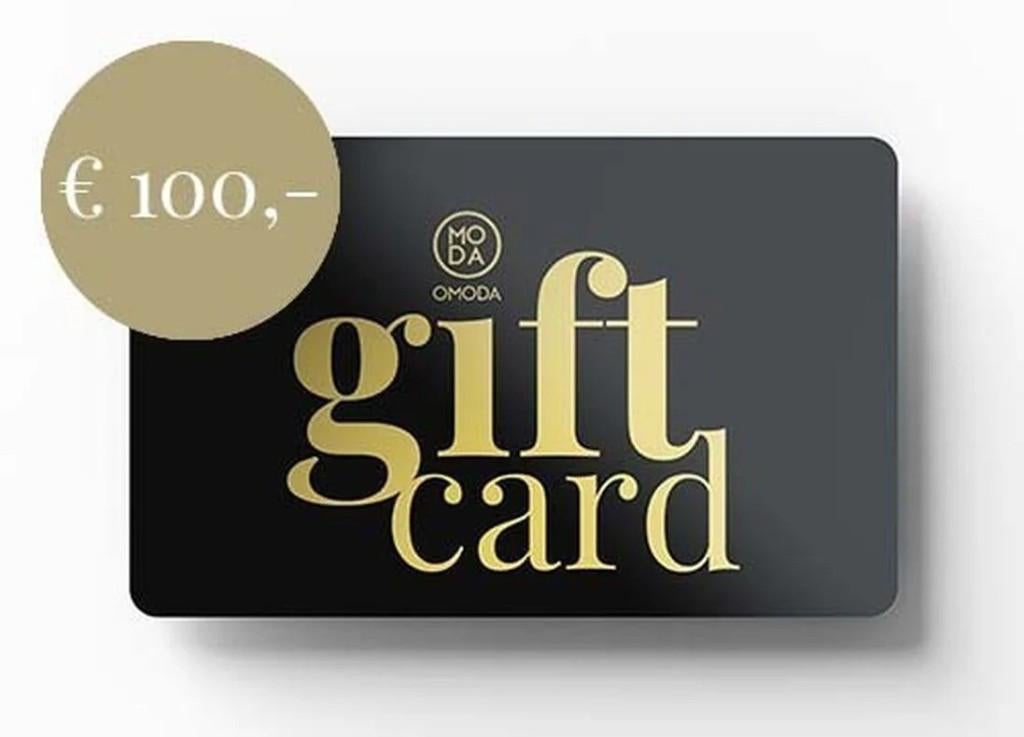 omoda cadeaubon giftcard 100 euro, Tickets en Kaartjes, Kortingen en Cadeaubonnen, Eén persoon, Cadeaubon, Warenhuis- of Winkelbon