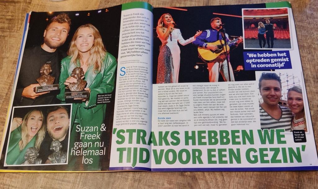 Suzan & Freek Artikel Knipsel uit 2022, Verzamelen, Ophalen of Verzenden, 1980 tot heden, Nederland, Knipsel(s)