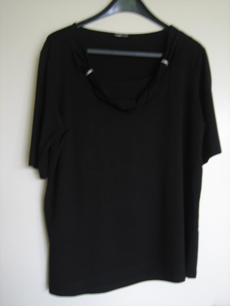 Nieuw, chique speels zwart shirt FRANK WALDER 48 snazzeys, Verzenden, Zwart, Maat 46/48 (XL) of groter, Nieuw