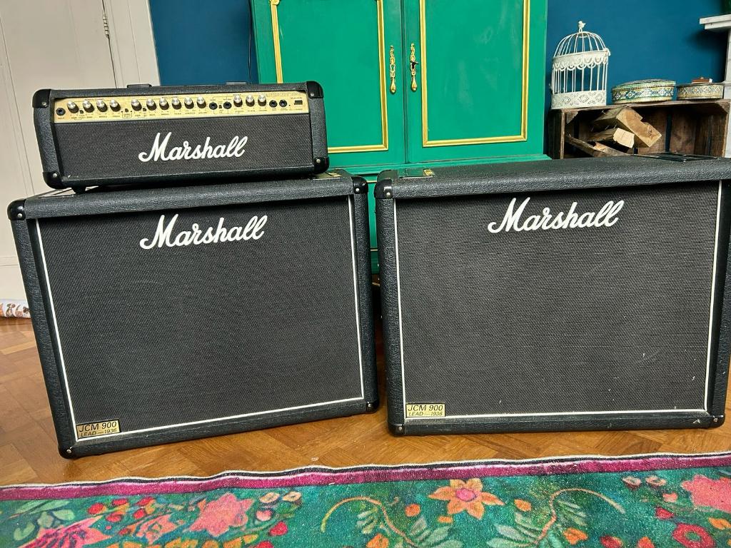 Marshall Valvestate 8100 top + 2x Marshall 1936 2x12 boxen, Muziek en Instrumenten, Versterkers | Bas en Gitaar, Ophalen of Verzenden