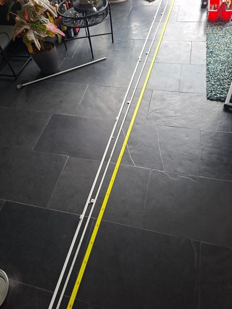 Gordijnrails 505 cm lang, Ophalen, Wit, Minder dan 100 cm