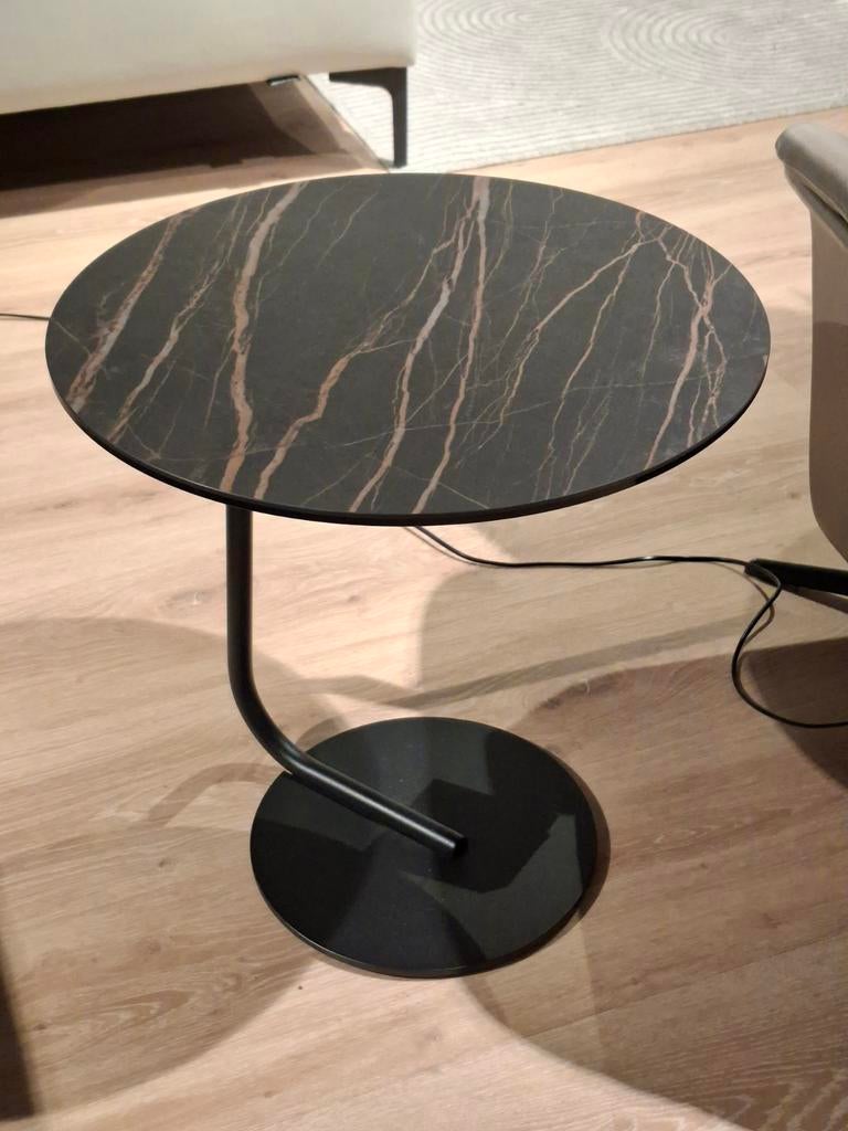 Showroommodel Montel Bijzettafel Paloma keramiek, Huis en Inrichting, Tafels | Bijzettafels, Ophalen, Nieuw, Rond, Minder dan 55 cm