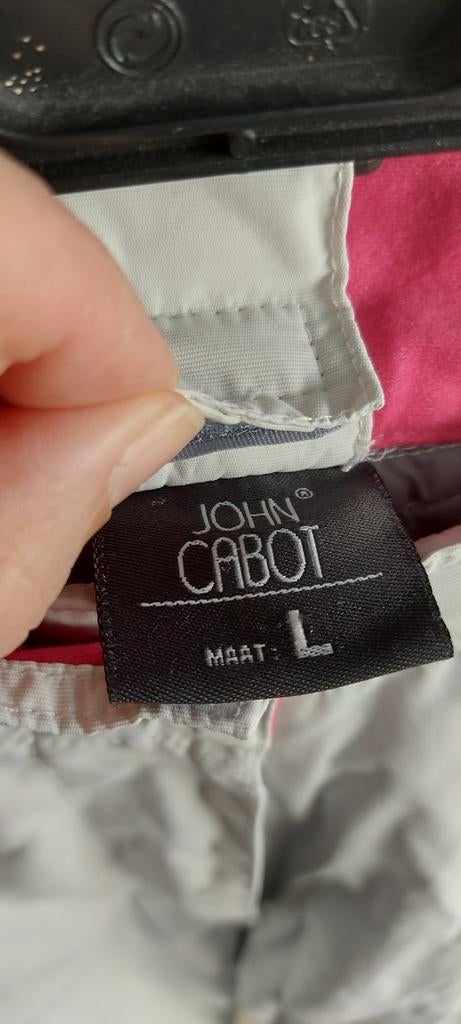 Witte skibroek, maat L, waterdicht, prima staat, Broek, Maat 42/44 (L), Ophalen of Verzenden, Zo goed als nieuw