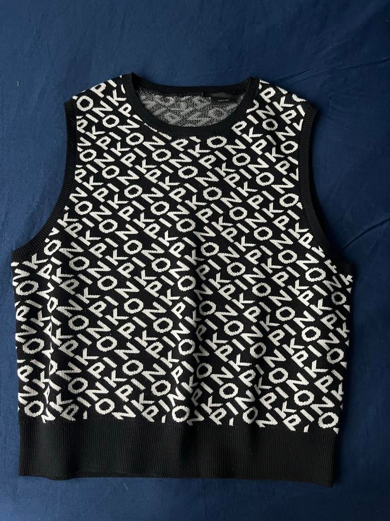 Pinko nieuwe top XS - Zwart/Wit logo, Kleding | Dames, Zwart, Nieuw, Ophalen of Verzenden, Zonder mouw