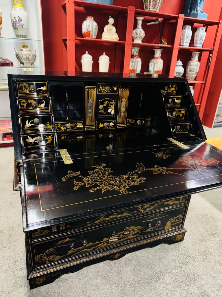Prachtige Chineese Secretaire kast bureau meubel, Ophalen of Verzenden, A, A, A
