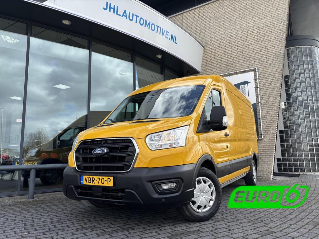 Ford Transit 350 2.0 TDCI L3H2*A/C*CRUISE*HAAK*, Auto's, 129 pk, 2800 kg, Origineel Nederlands, Bedrijf
