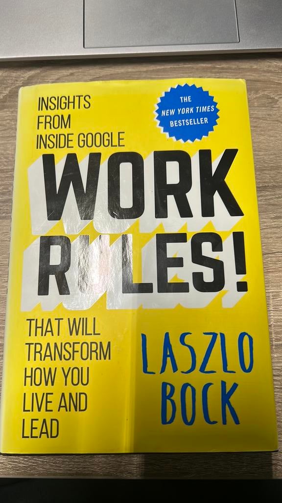 Work Rules! Laszio Bock, Ophalen of Verzenden, Gelezen, Management