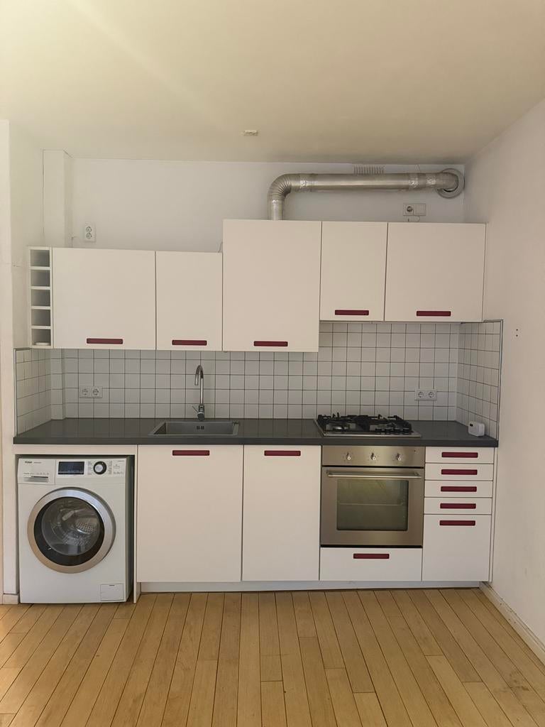 Complete keuken met inbouwapparatuur - zelf demonteren, Ophalen, Gebruikt, Wit, Enkelwandige keuken