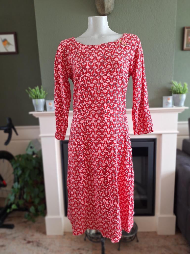 Blutsgeschwister nieuwe Hula Button jurk M 38, Maat 38/40 (M), Verzenden, Knielengte, Rood