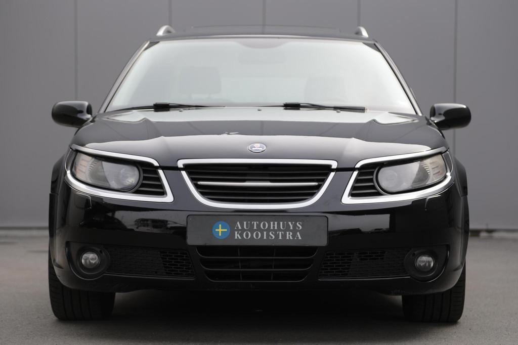 Saab 9-5 Estate 2.3 Turbo Griffin Aero Leer|Automaat|Schuif/, 4 cilinders, 2290 cc, Zwart, 93 €/maand