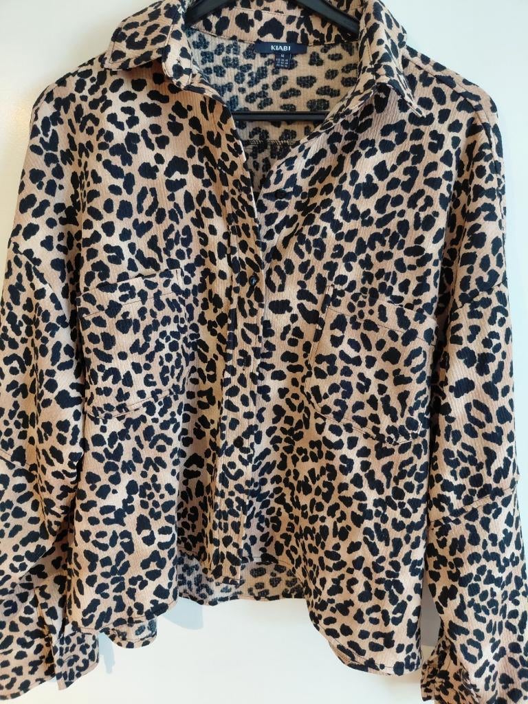 Blouse mt M panter, Ophalen of Verzenden, Zo goed als nieuw, Maat 38/40 (M), Overige kleuren