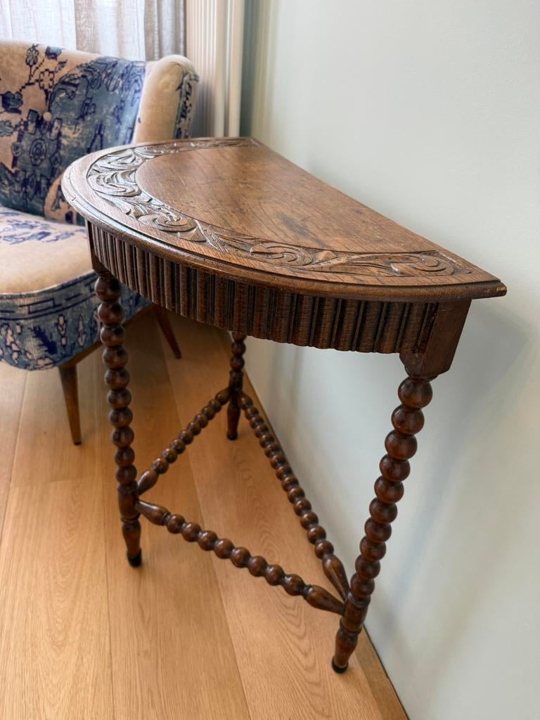 Antiek Bobbin Bijzettafeltje, Ophalen