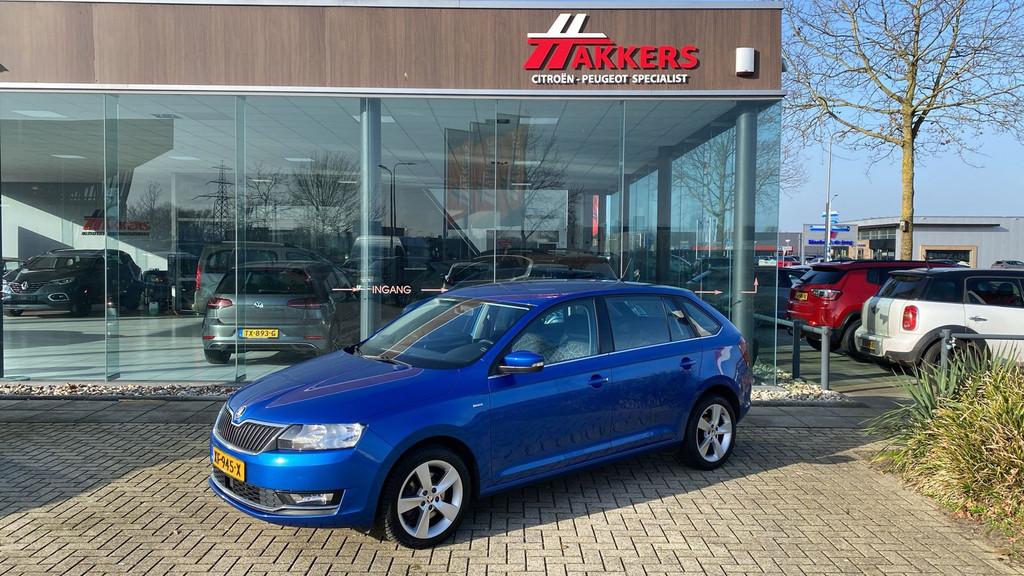 Skoda Rapid Spaceback 1.0 TSI Greentech Clever, Parkeersensor, Gebruikt, Euro 6, Blauw