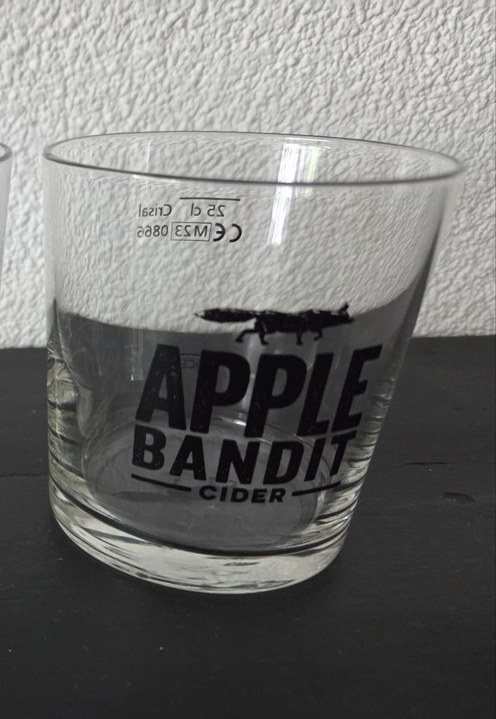 2x apple bandit glas, Ophalen of Verzenden, Nieuw