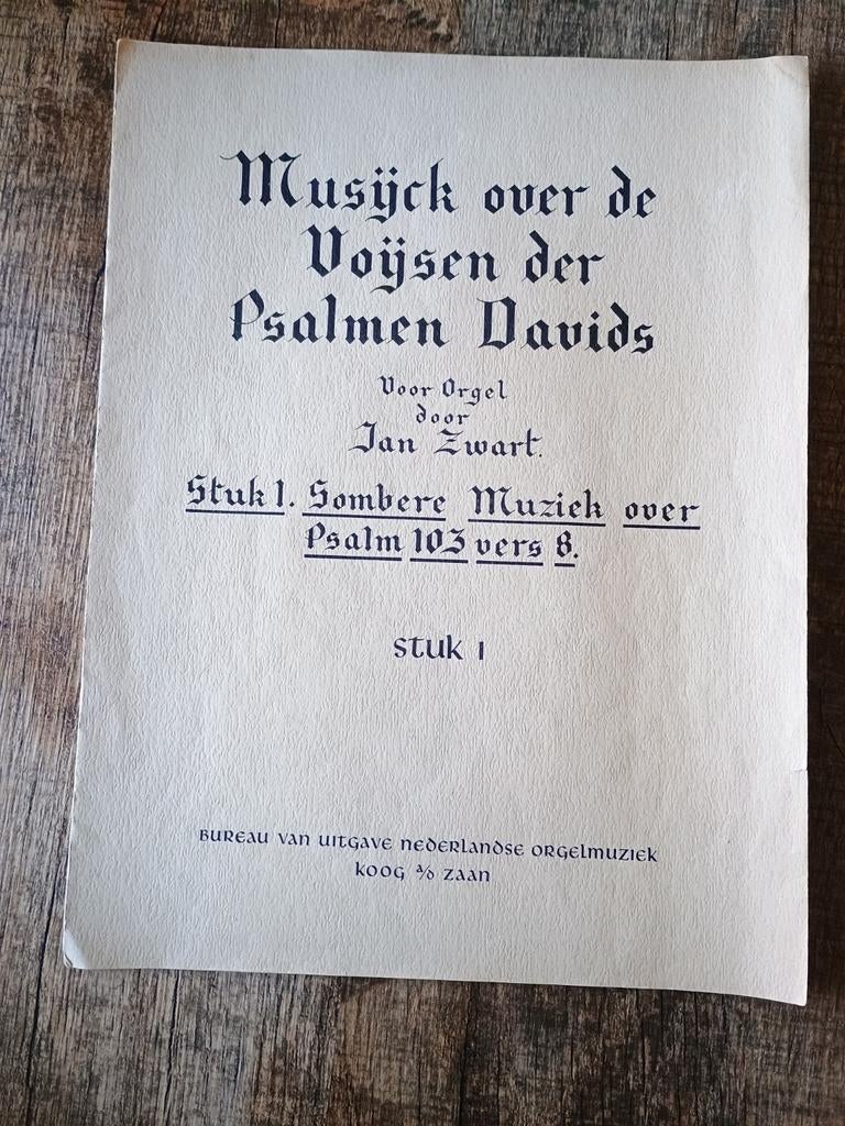 Jan Zwart - Psalm 103, Muziek en Instrumenten, Bladmuziek, Ophalen of Verzenden, Gebruikt, Religie en Gospel