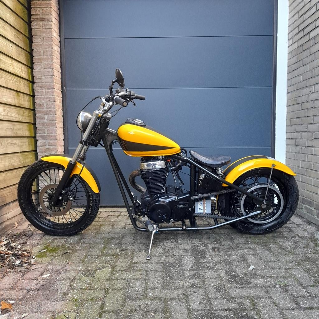 Unieke Custom Chopper - Geel/Zwart - Handgebouwd, Motoren, Motoren | Overige merken, Custom Build, Particulier, Meer dan 35 kW
