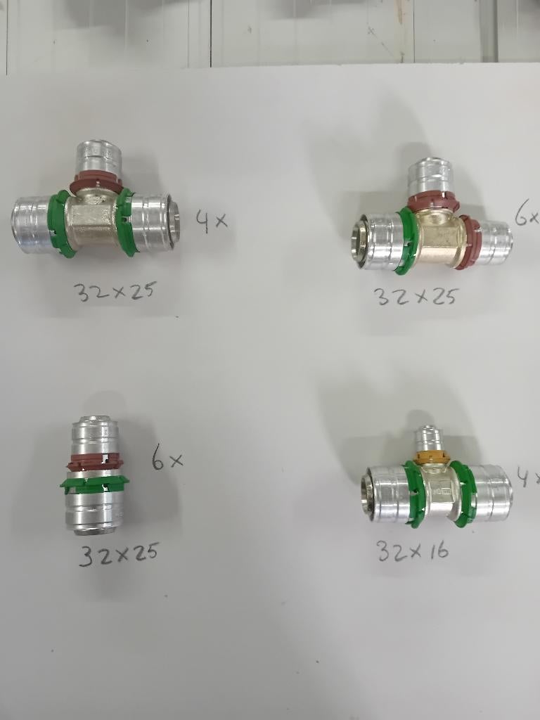 Uponor perskoppeling 32 mm, Ophalen of Verzenden, Nieuw, Minder dan 50 mm, Overige typen