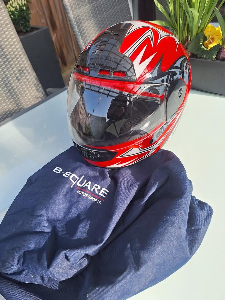 B-Square Integraalhelm - Rood/Zwart Design, Overige merken, Kinderen, Ophalen of Verzenden, Integraalhelm