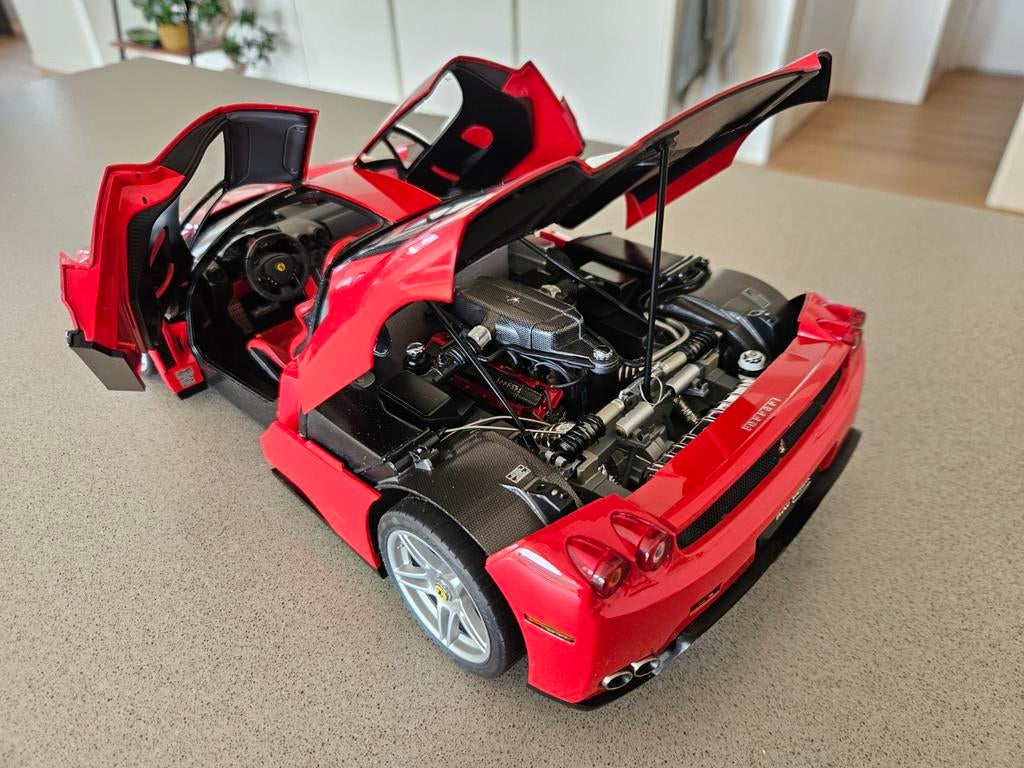 Tamiya Ferrari Enzo 1/12, Ophalen of Verzenden, Gebruikt, 1:9 t/m 1:12, Auto