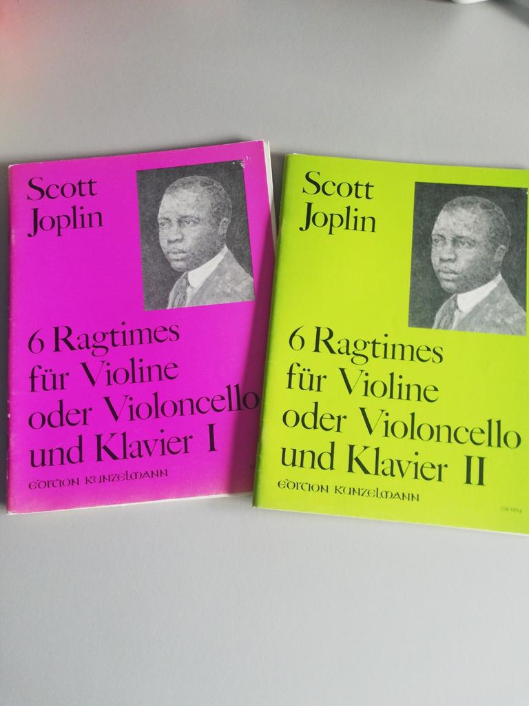 6 Ragtimes voor viool/cello, piano, deel 1-2, Klassiek, Les of Cursus, Ophalen of Verzenden, Zo goed als nieuw