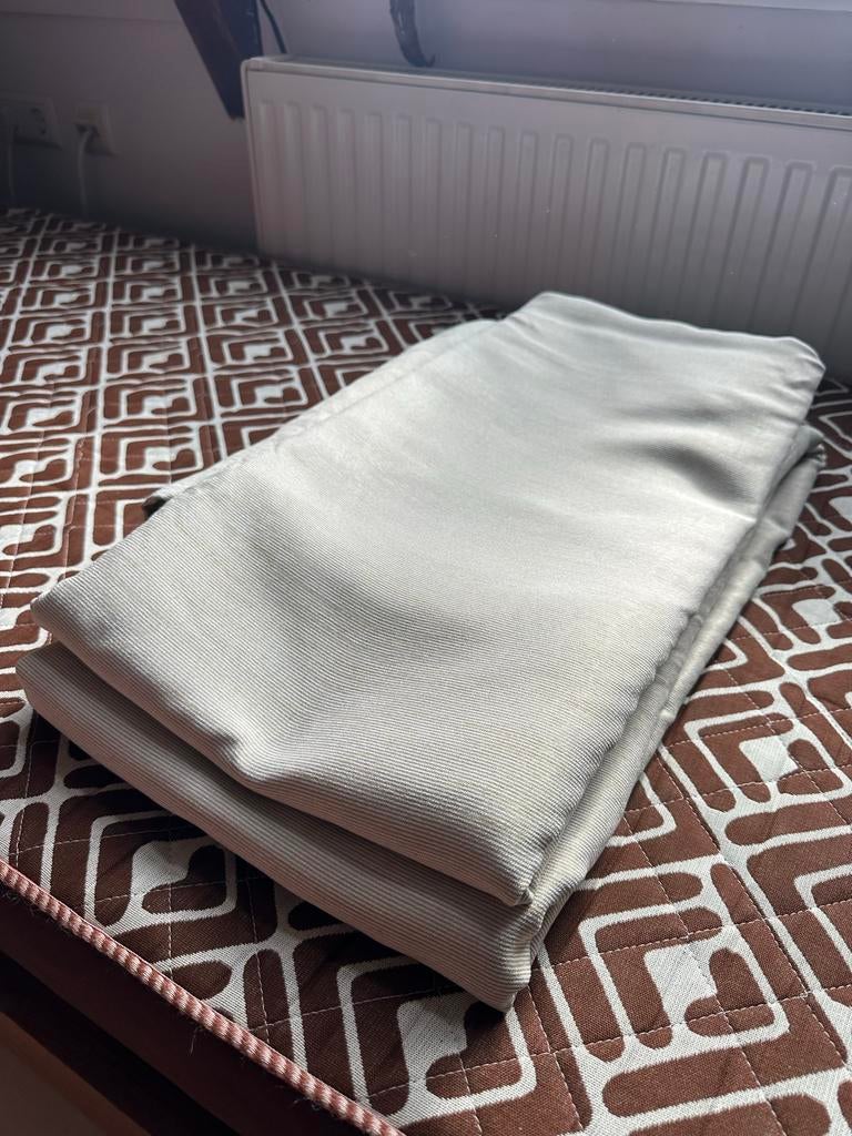 Set gordijnen IKEA Vilborg beige, Gebruikt, 100 tot 150 cm, 200 cm of meer, Beige