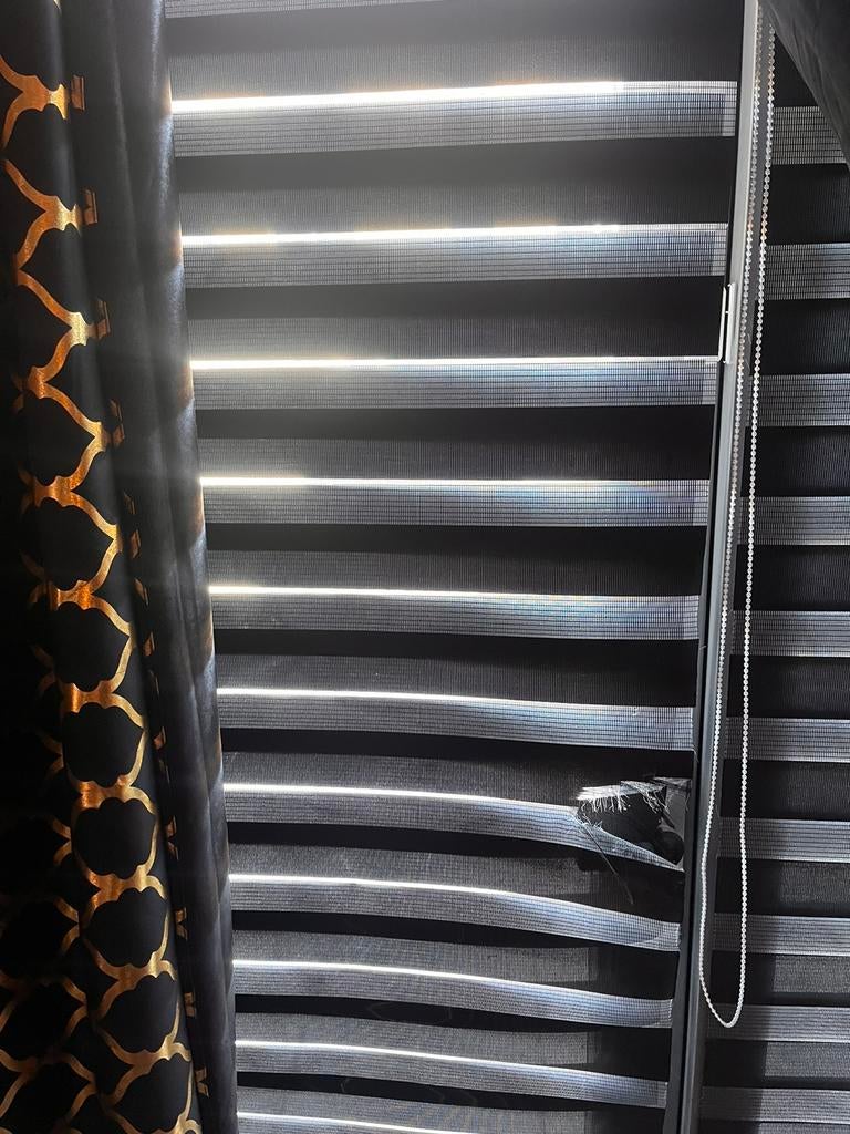 Duo rolgordijnen 90 x 240 cm, Ophalen, Gebruikt, 200 cm of meer, Zwart