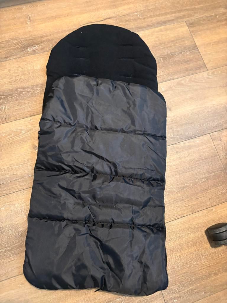 Zwarte universele voetenzak voor kinderwagen/buggy, Ophalen of Verzenden, Gebruikt, 85 tot 100 cm, Slaapzak