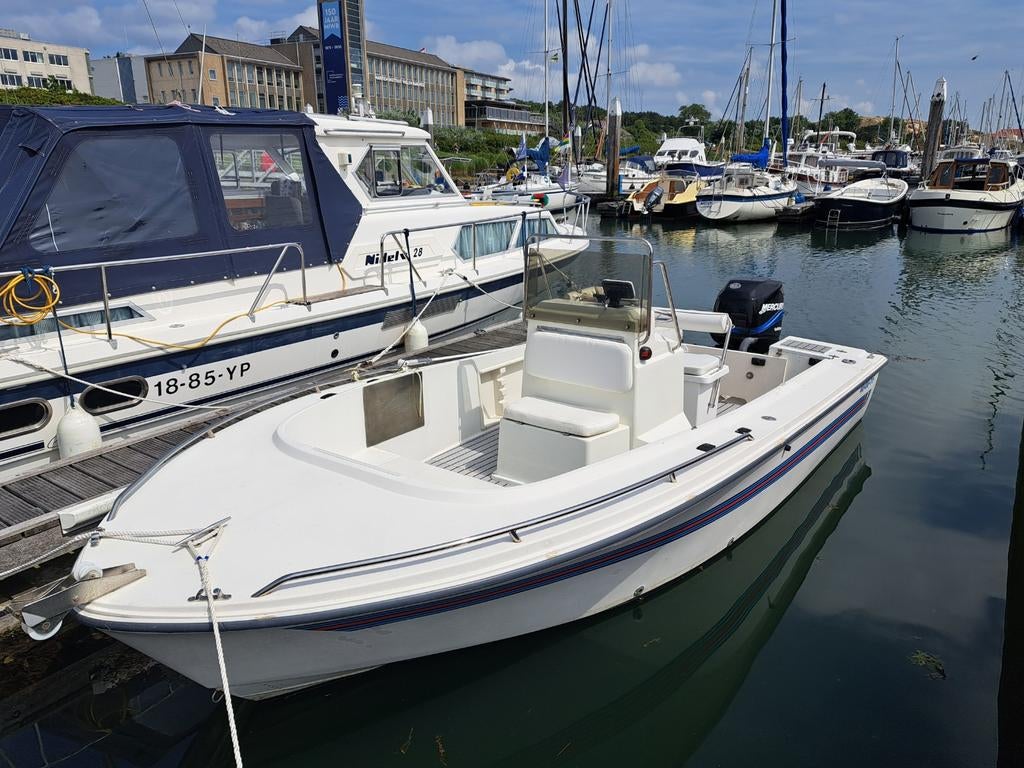 Wellcraft fisherman 18CF +Freewheel trailer, Watersport en Boten, Vis- en Consoleboten, Gebruikt, Ophalen, 70 pk of meer, 3 tot 6 meter