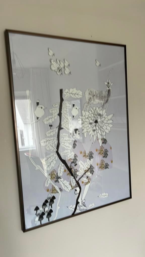 Schilderij te koop, Ophalen, Zo goed als nieuw, Schilderij, 75 cm of meer