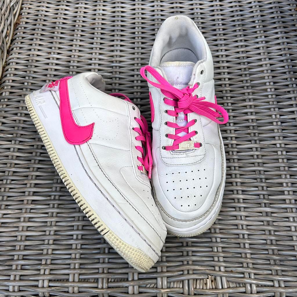 Nike Air Force 1 Jester XX - White/Laser Fuchsia - Maat 43, Wit, Ophalen of Verzenden, Sneakers of Gympen, Gedragen
